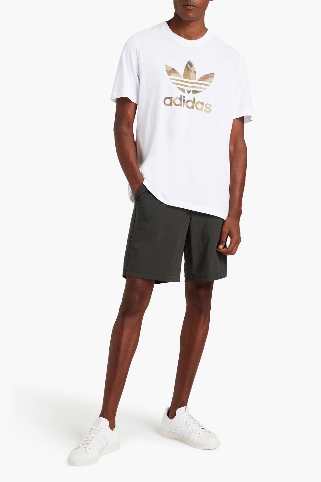 ADIDAS ORIGINALS Printed cotton-jersey T-shirt