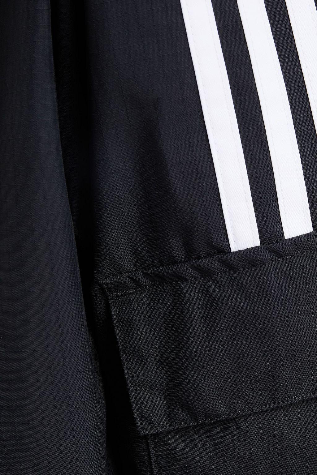 ADIDAS ORIGINALS ロゴ刺繍入り ストライプテクスチャードシェル加工生地 トラックジャケット