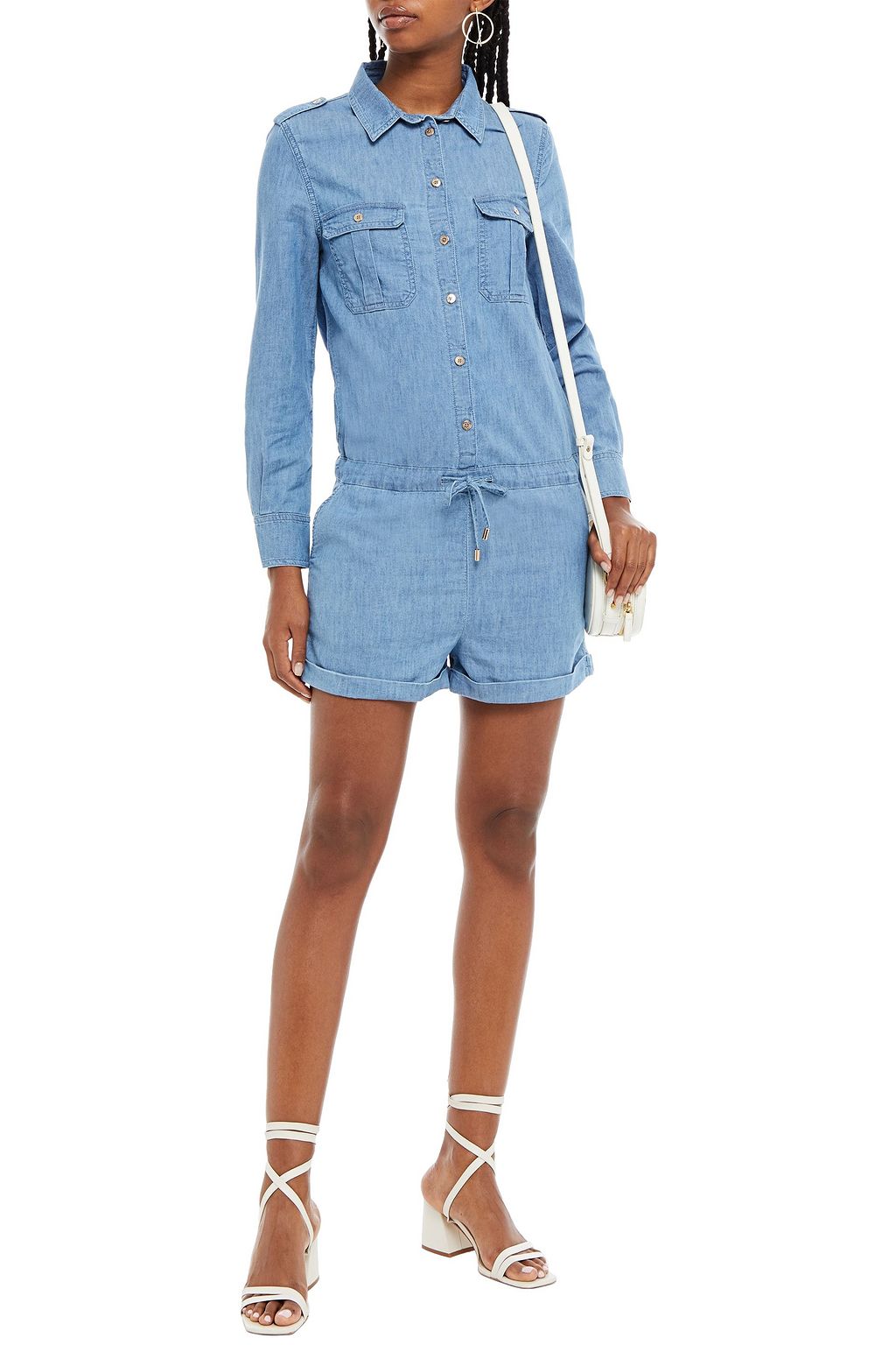 MELISSA ODABASH Honour denim playsuit