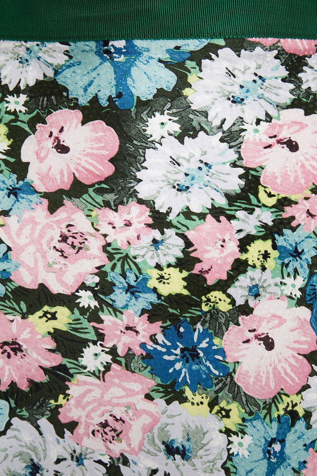 MARC JACOBS Gathered floral-print silk-satin midi skirt