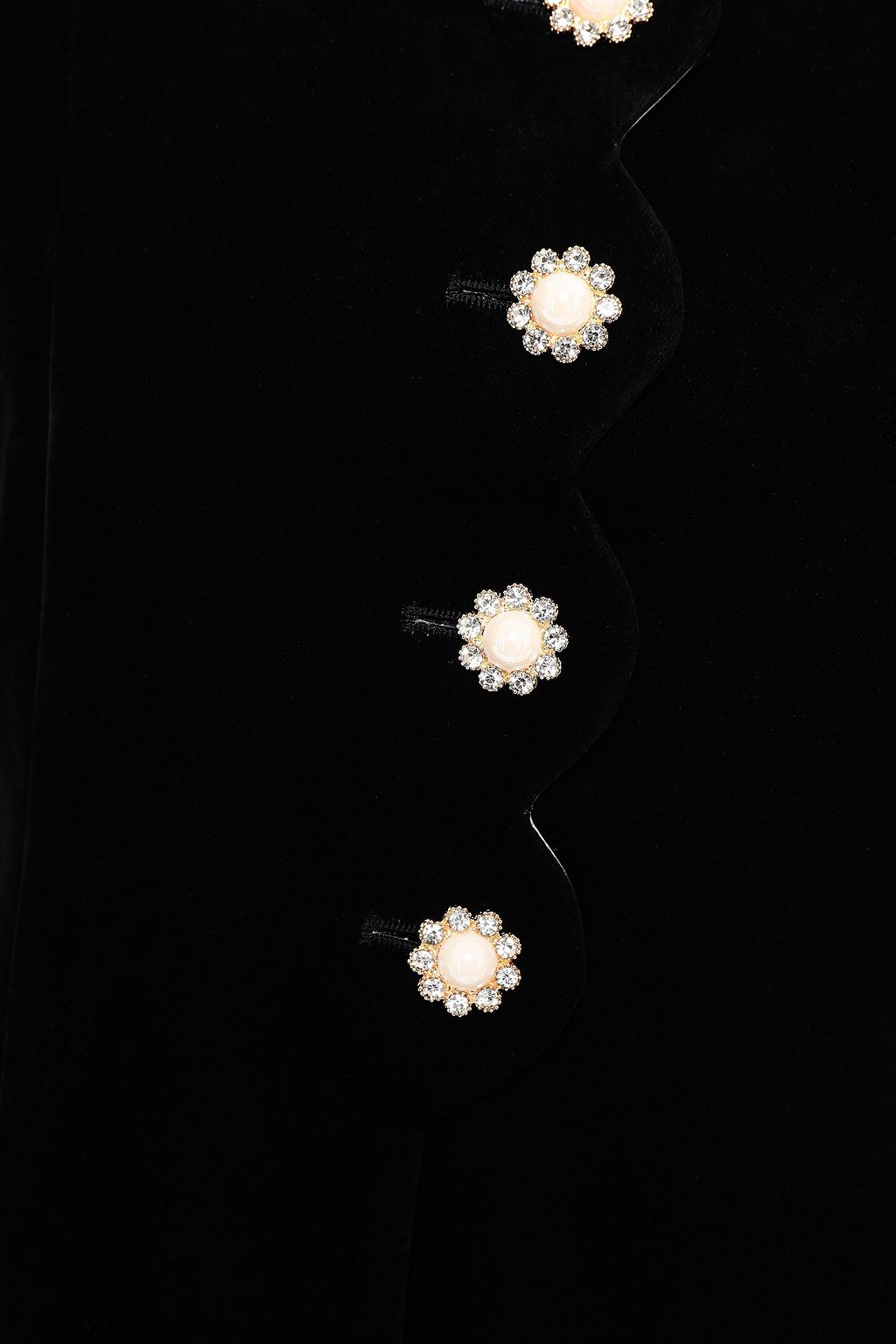 THE MARC JACOBS Belted embellished flocked cotton coat