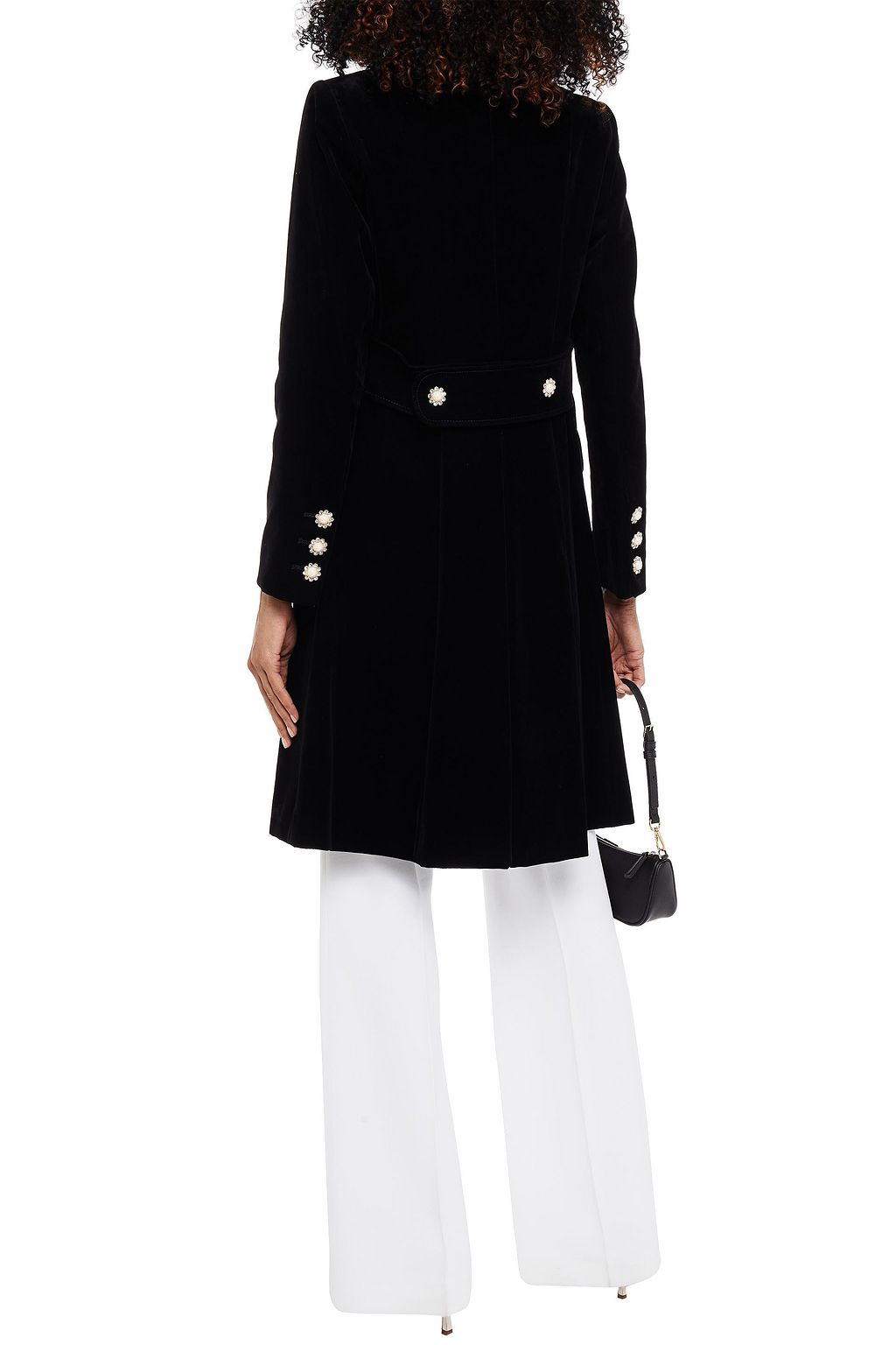 THE MARC JACOBS Belted embellished flocked cotton coat