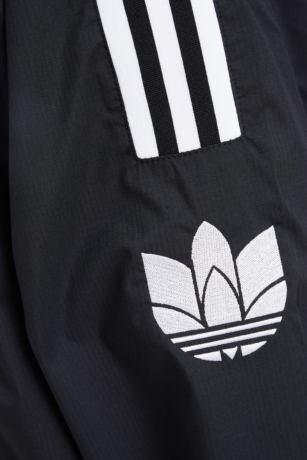 ADIDAS ORIGINALS Adicolor logo-embroidered striped textured shell track jacket