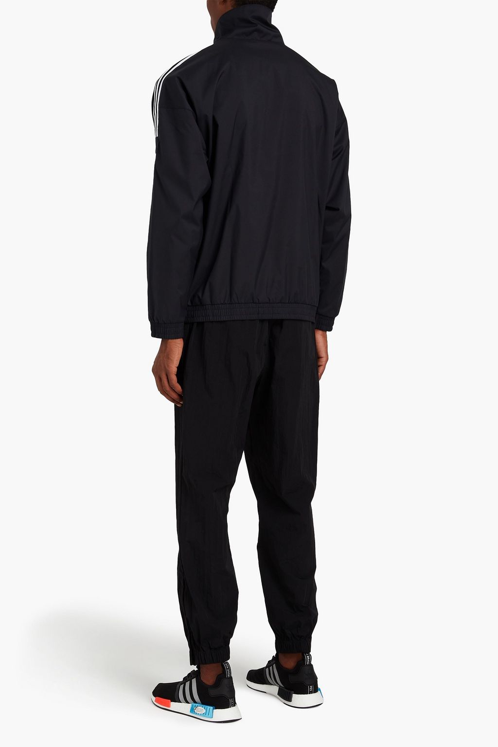 ADIDAS ORIGINALS Adicolor logo-embroidered striped textured shell track jacket