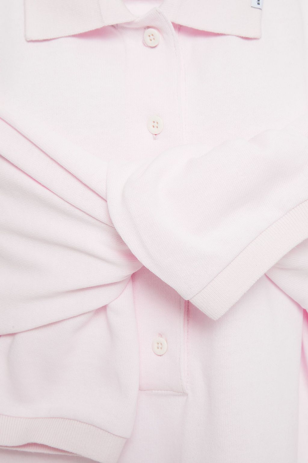 ALEXANDER WANG Tie-front cotton-jersey polo shirt