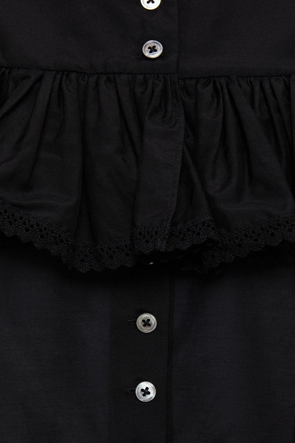 MARC JACOBS Ruffled cotton and silk-blend blouse