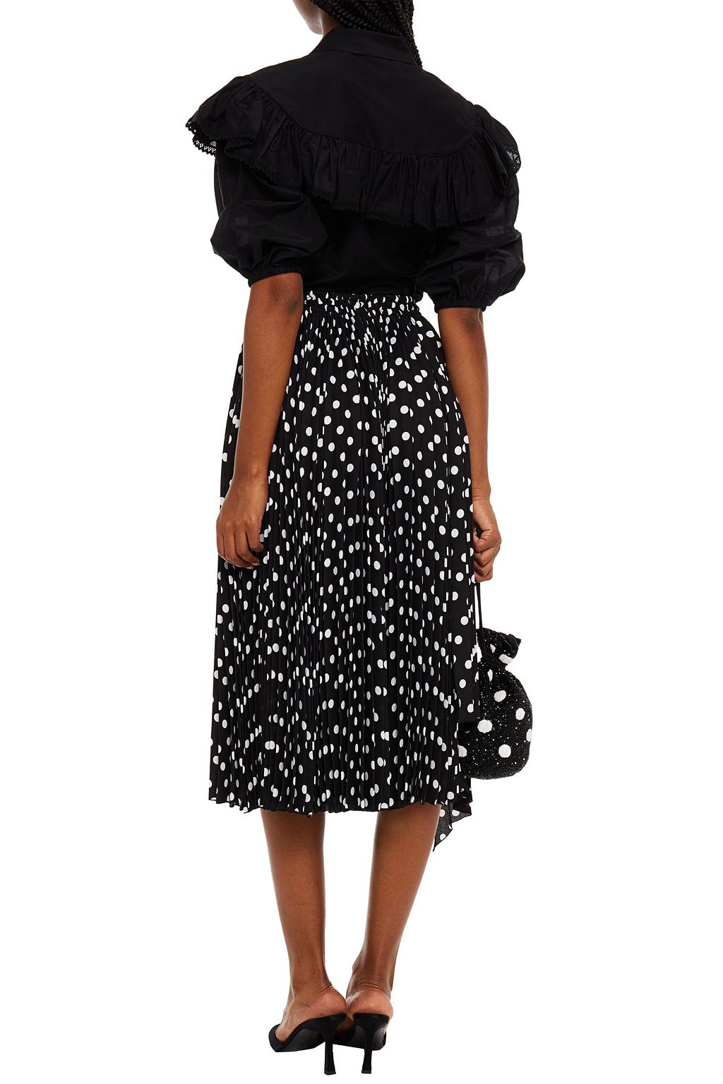 MARC JACOBS Ruffled cotton and silk-blend blouse
