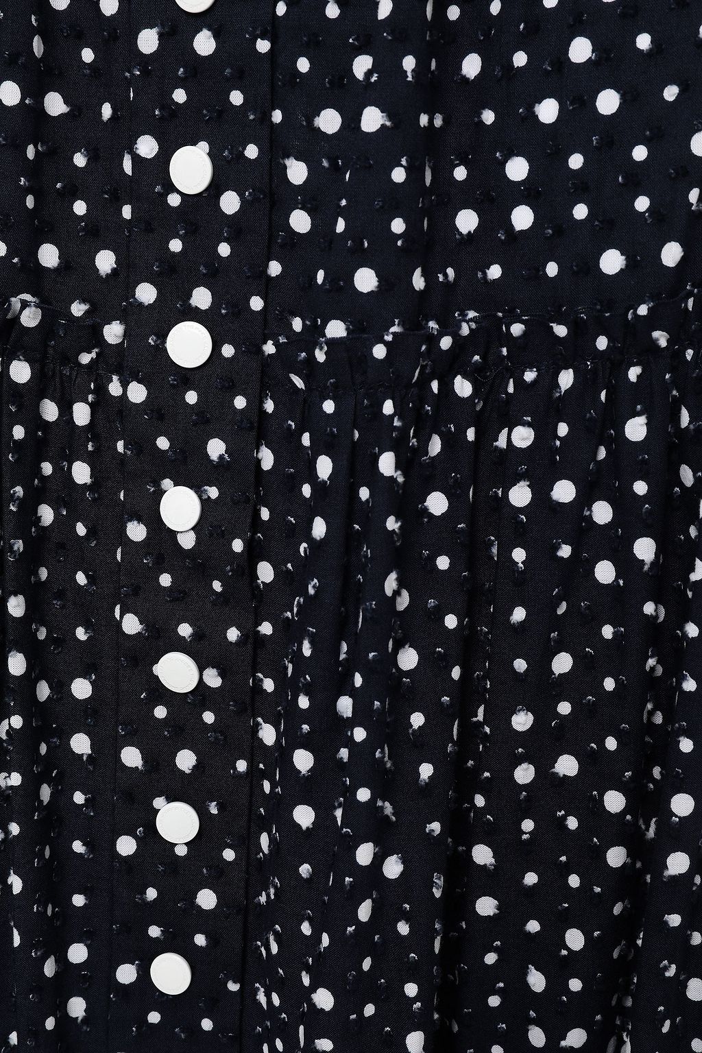 MARC JACOBS Tiered polka-dot Swiss-dot cotton-blend midi skirt