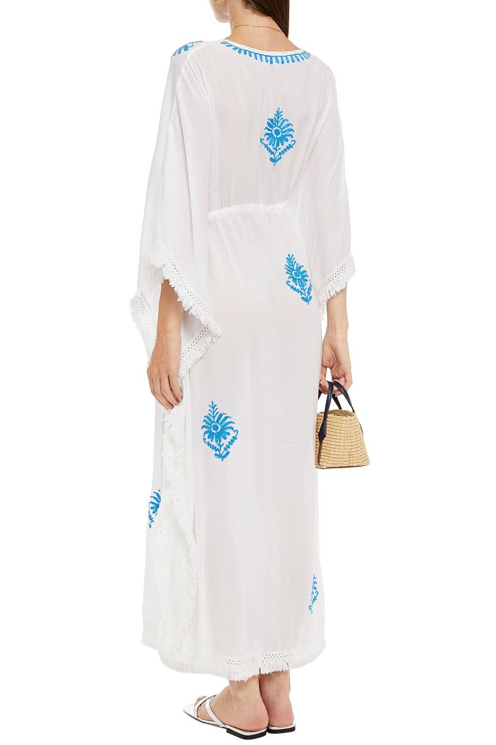 MELISSA ODABASH Safia embroidered voile kaftan