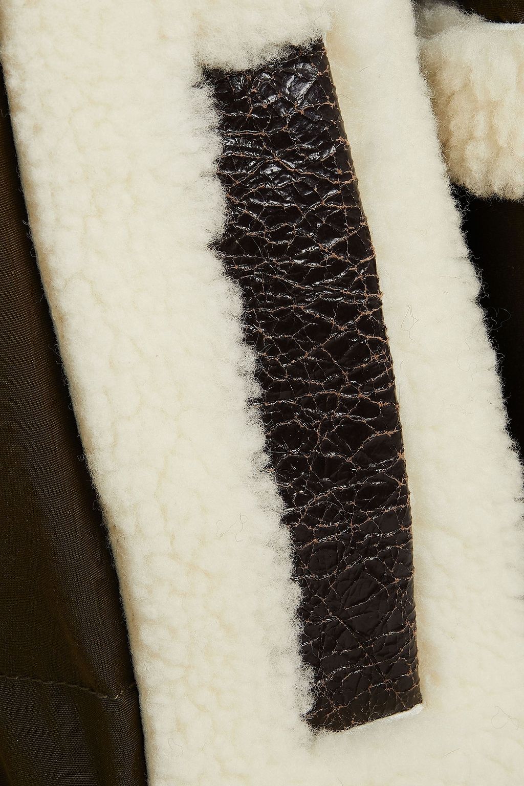 STAND STUDIO Faux shearling-trimmed quilted shell coat