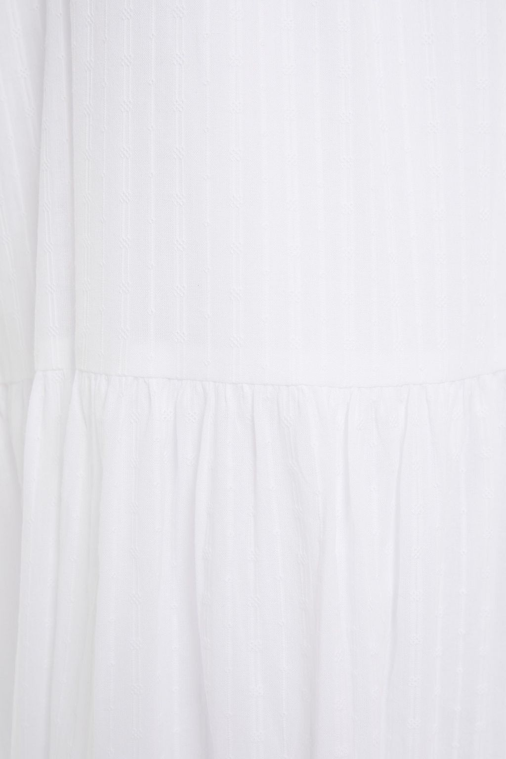 LOUP CHARMANT Bondi tiered textured cotton-poplin midi dress