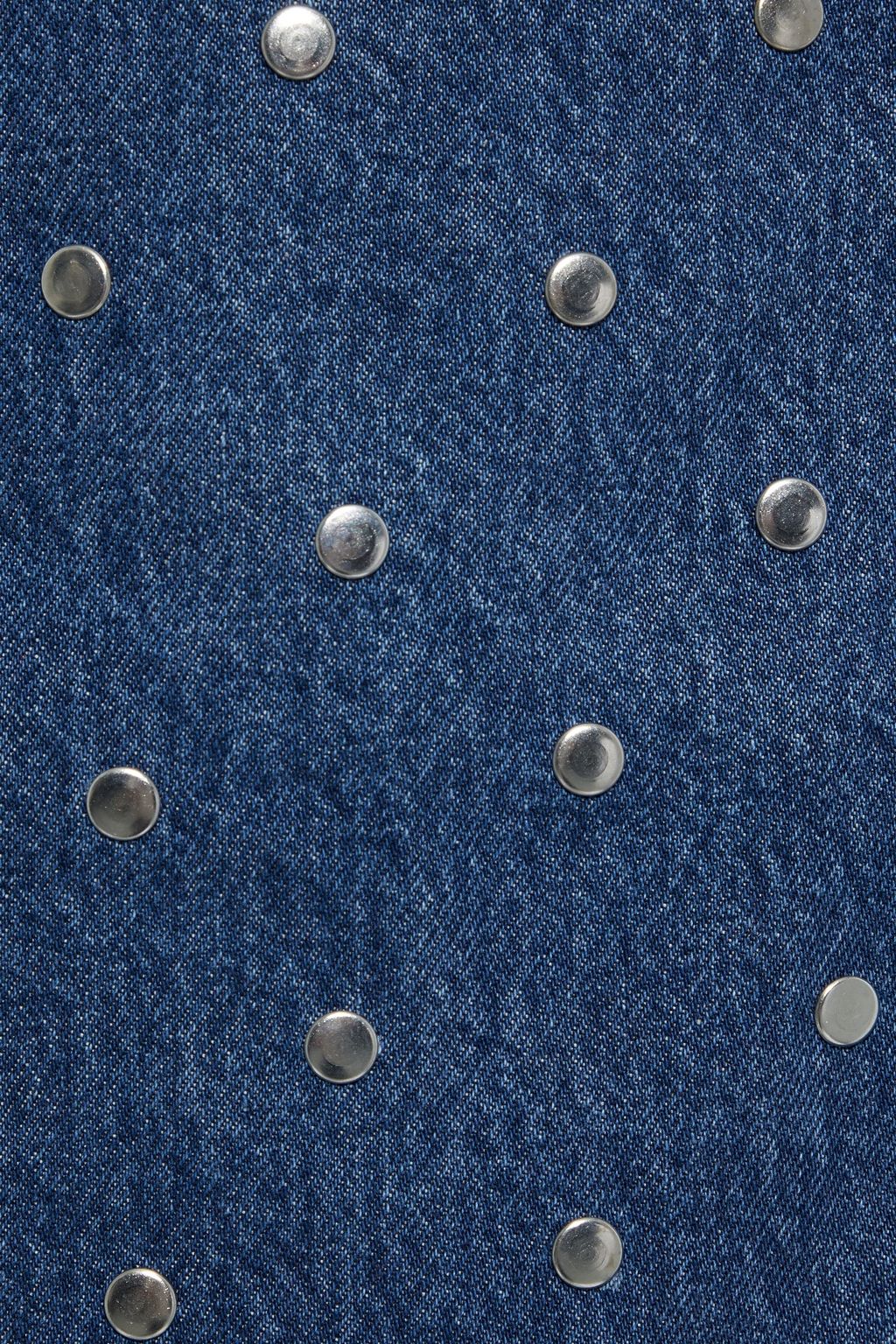 GANNI Studded denim mini skirt