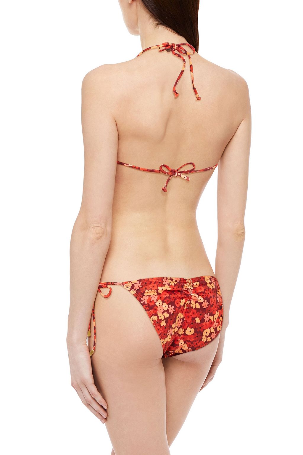 VIX PAULA HERMANNY Ruffled floral-print low-rise bikini briefs