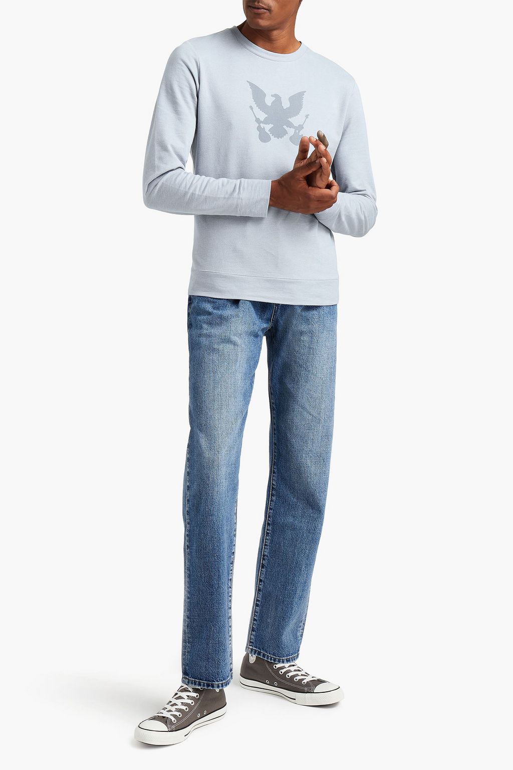 A.P.C. Printed French cotton-terry sweatshirt