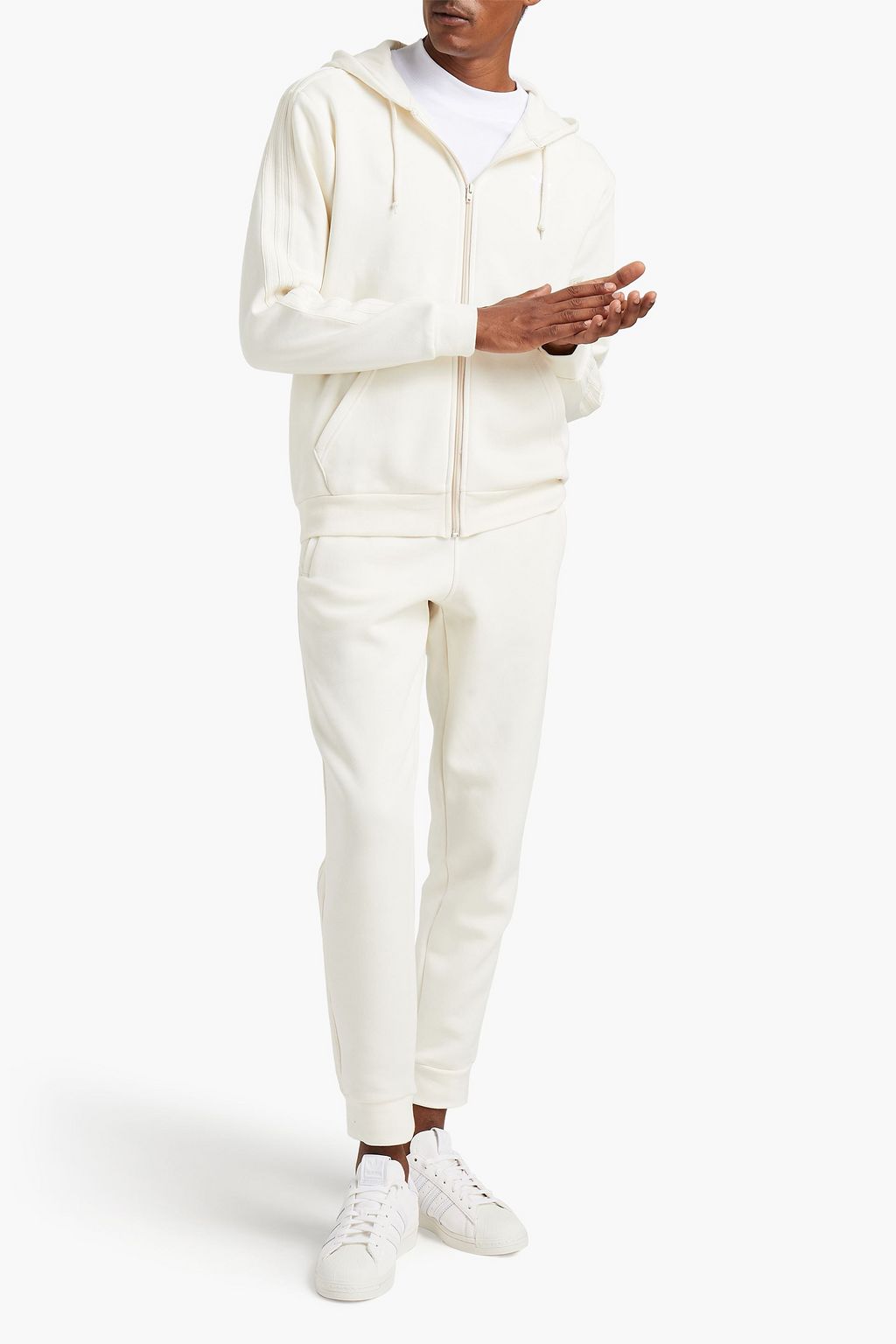 ADIDAS ORIGINALS Cotton-blend fleece hoodie