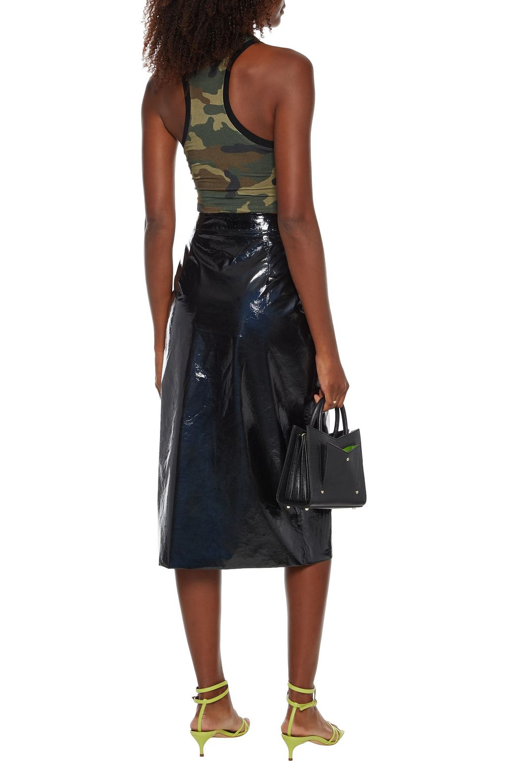 ALICE + OLIVIA Melva cropped printed stretch-jersey tank