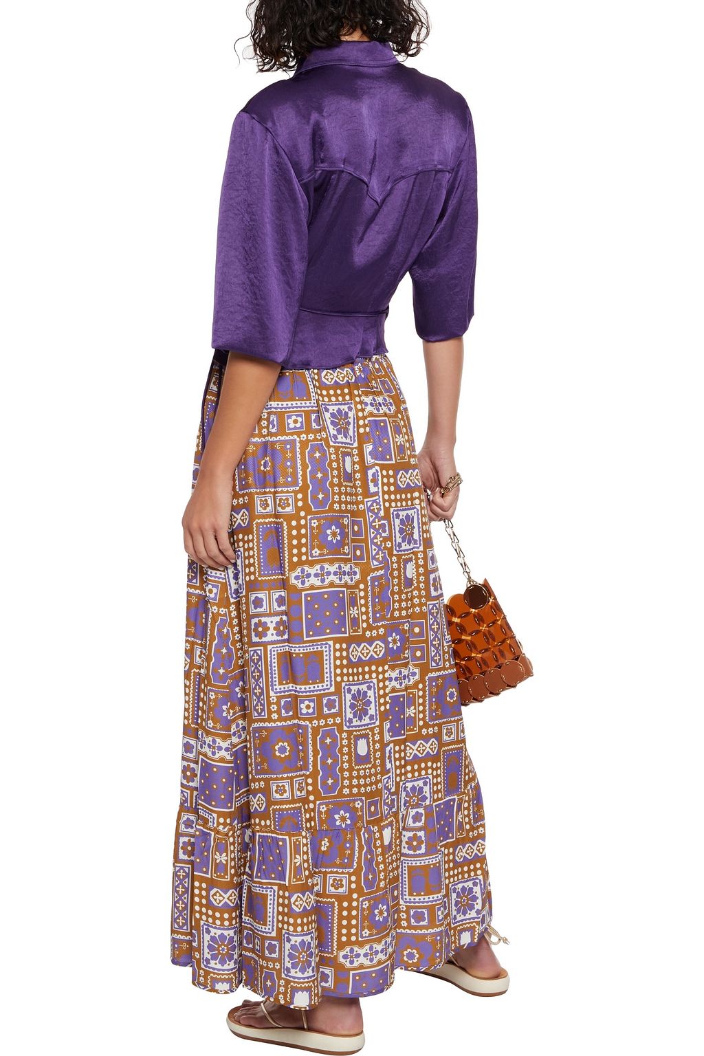 ANTIK BATIK Honoka printed twill maxi skirt