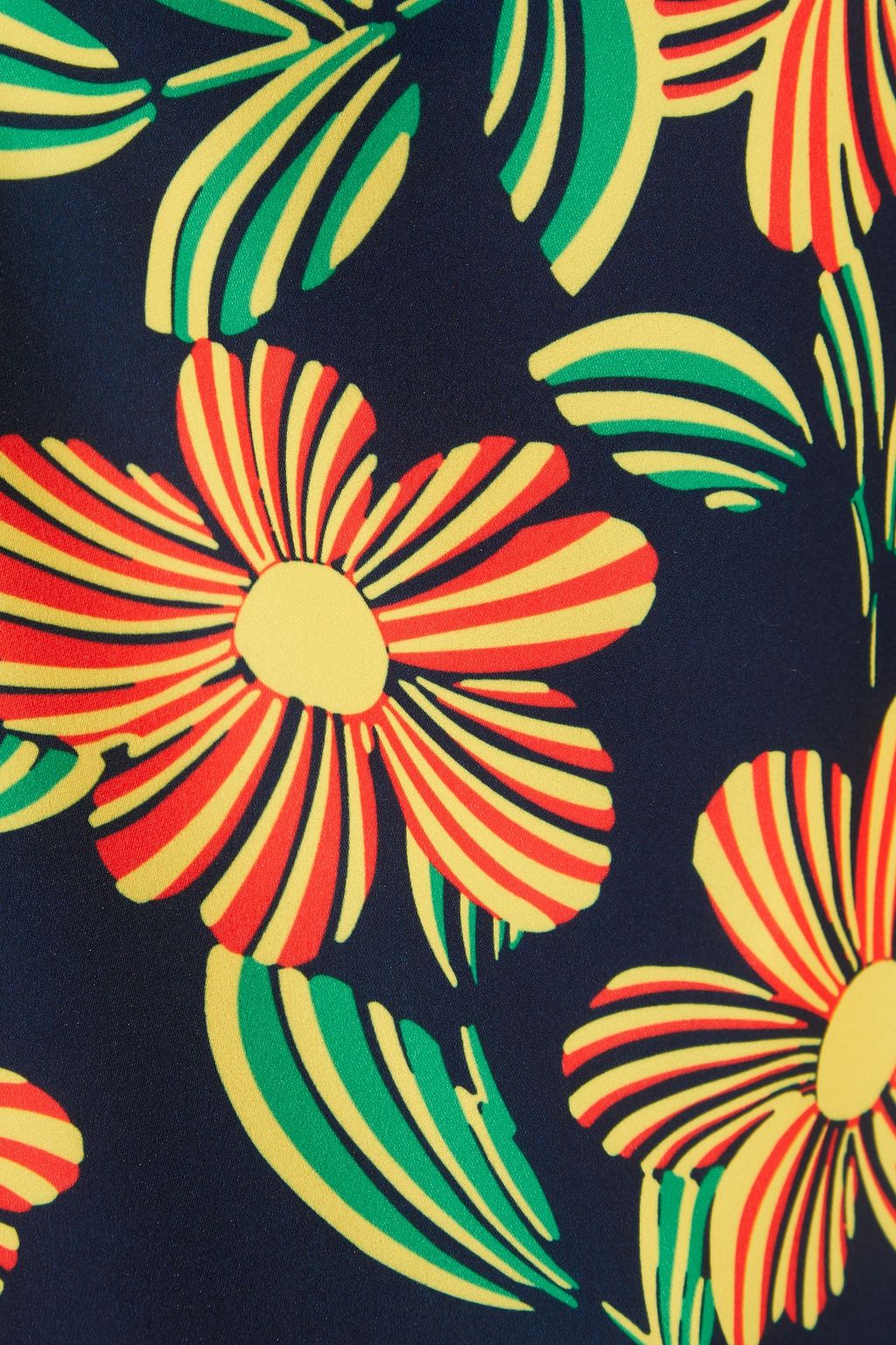 SOLID & STRIPED The Disco tie-detailed floral-print crepe de chine dress