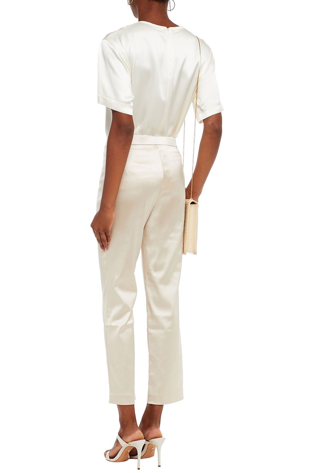 ST. JOHN Satin slim-leg pants