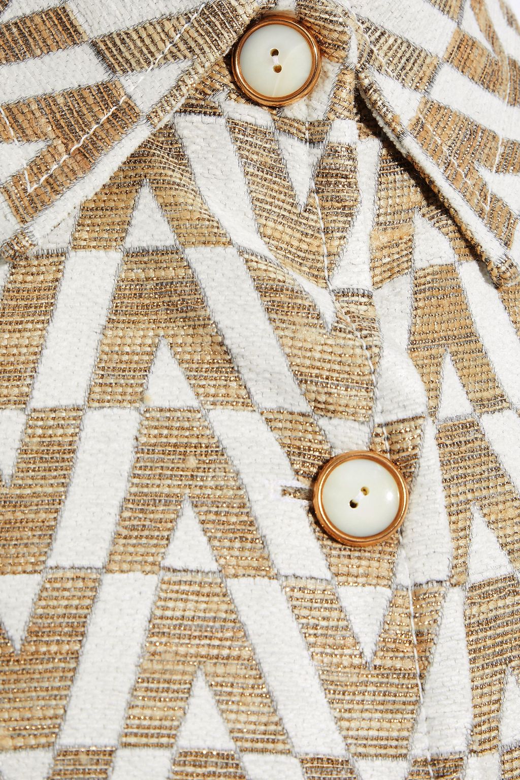 VALENTINO GARAVANI Metallic jacquard coat