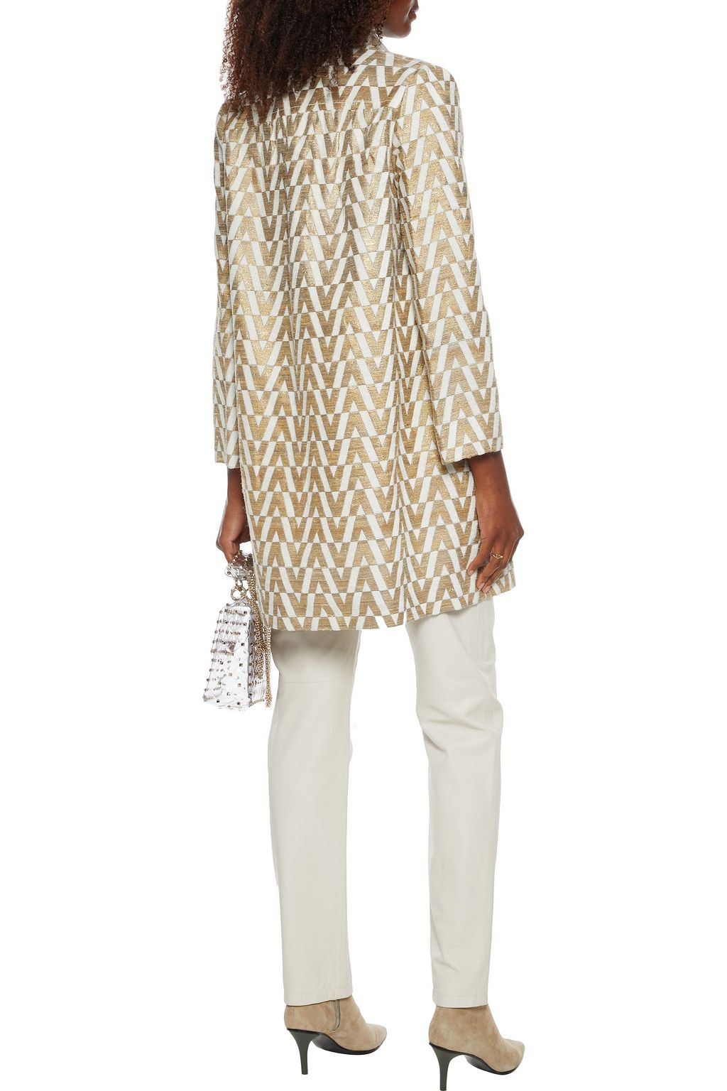 VALENTINO GARAVANI Metallic jacquard coat