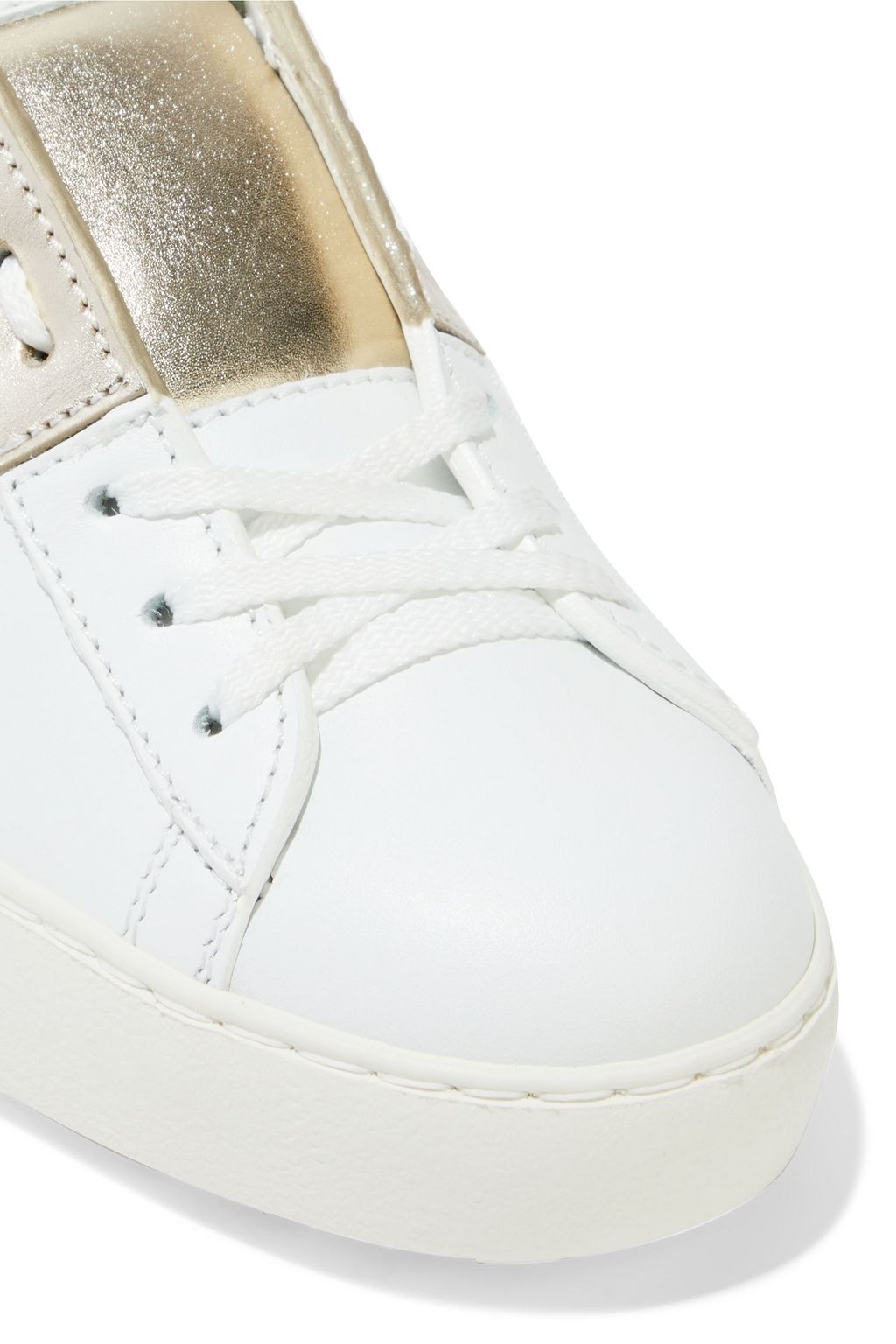 VALENTINO GARAVANI Open two-tone leather sneakers