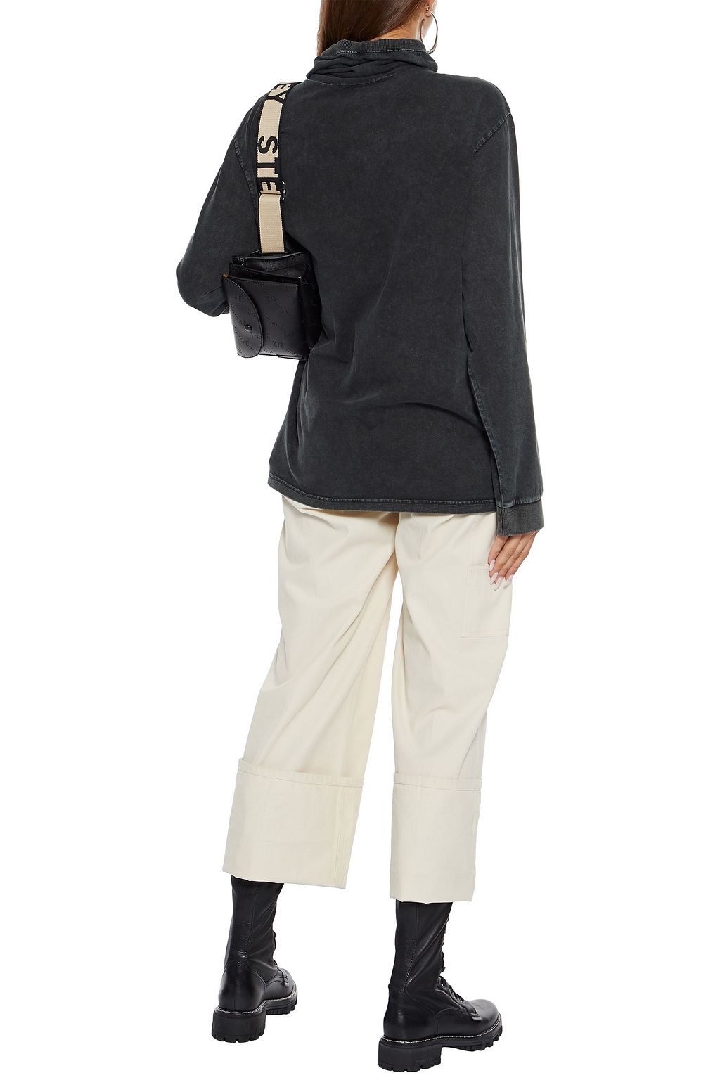 R13 Maskup faded cotton-jersey sweatshirt