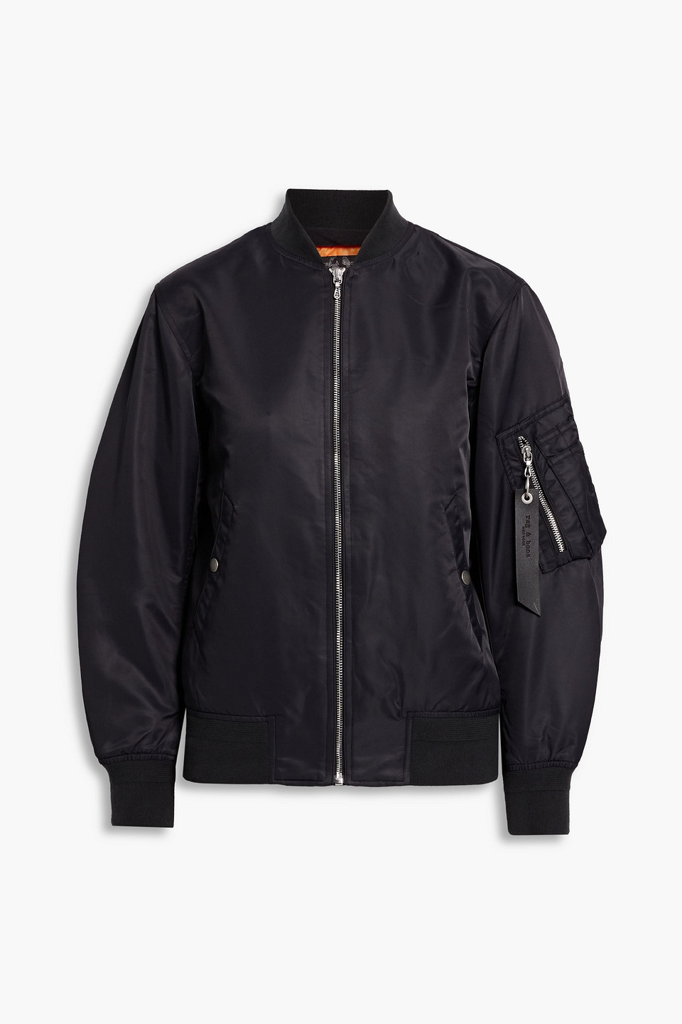 Rag & Bone Manston Shell Bomber Jacket In Black ModeSens