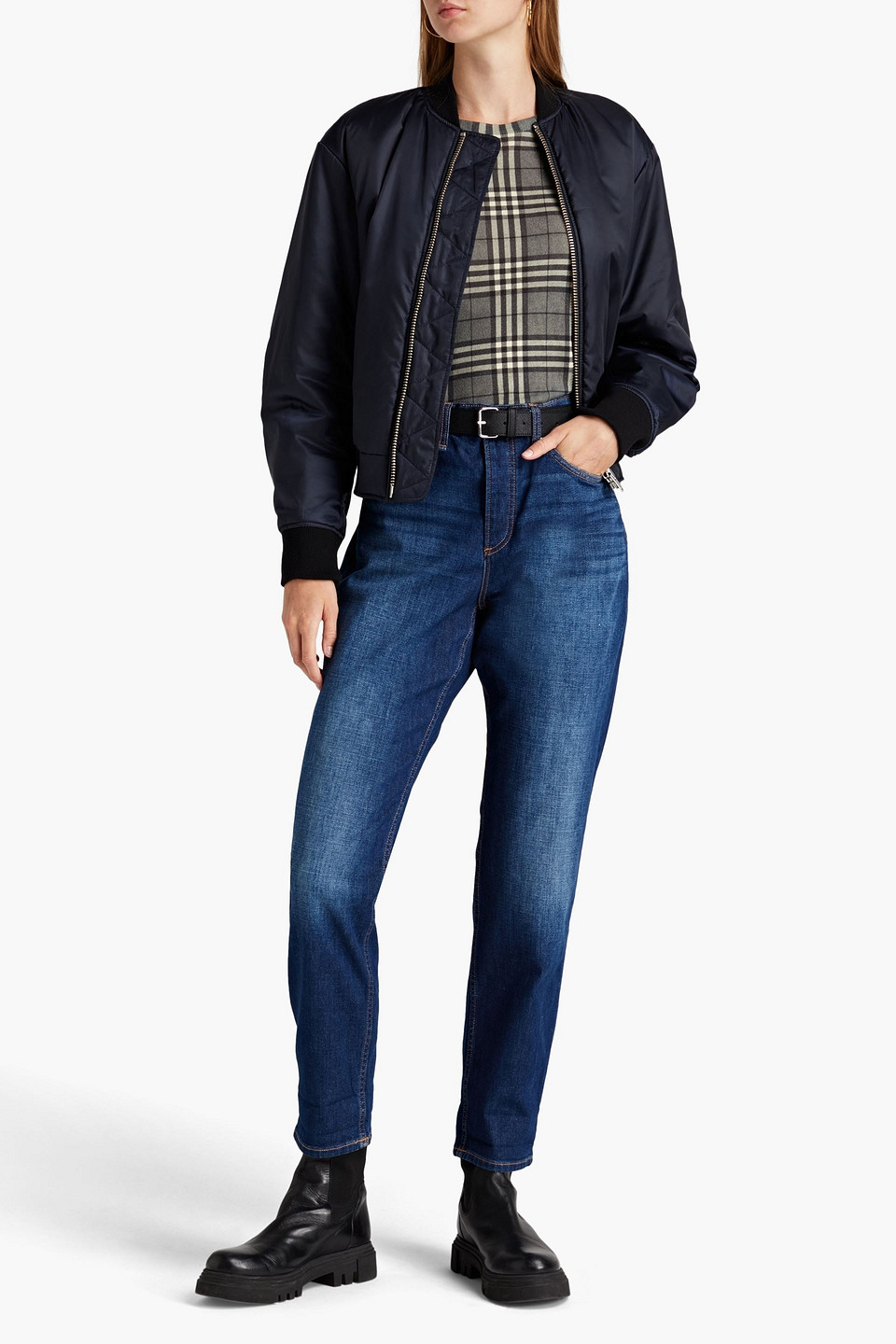 Rag & Bone Faded Boyfriend Jeans In Dark Denim