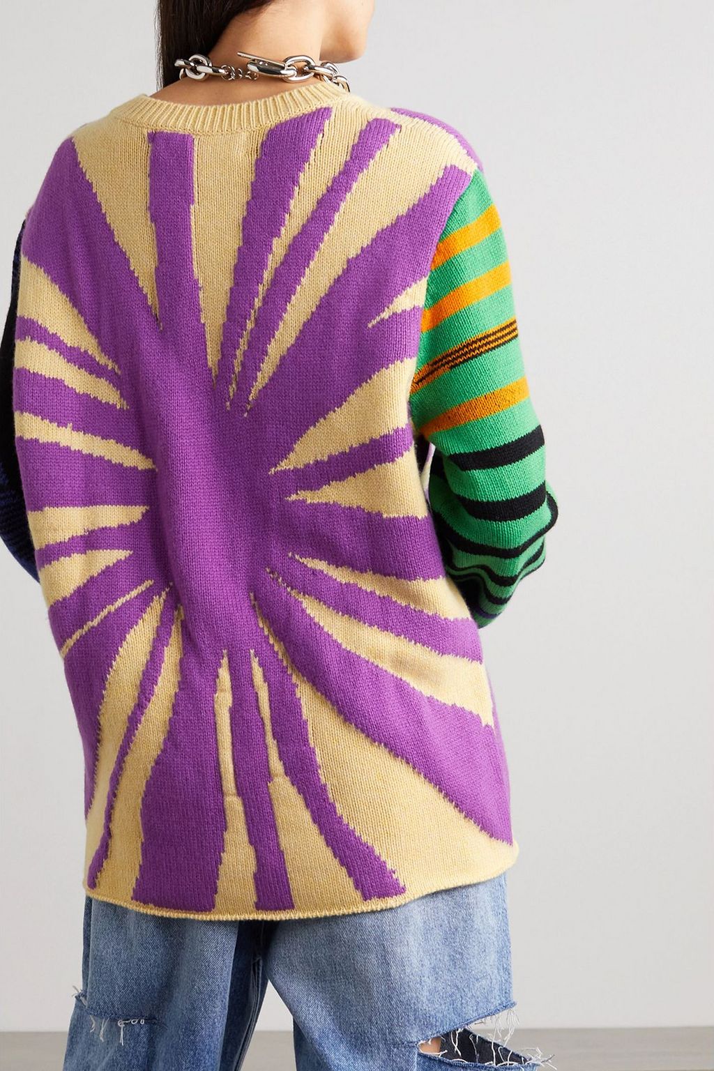 THE ELDER STATESMAN Fantasy jacquard-knit cashmere sweater