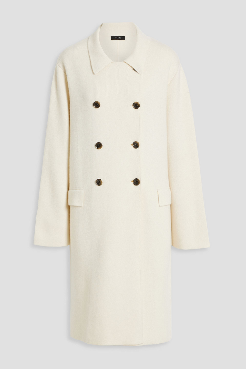 Lisa Yang Edith Double-breasted Cashmere Coat In Cream