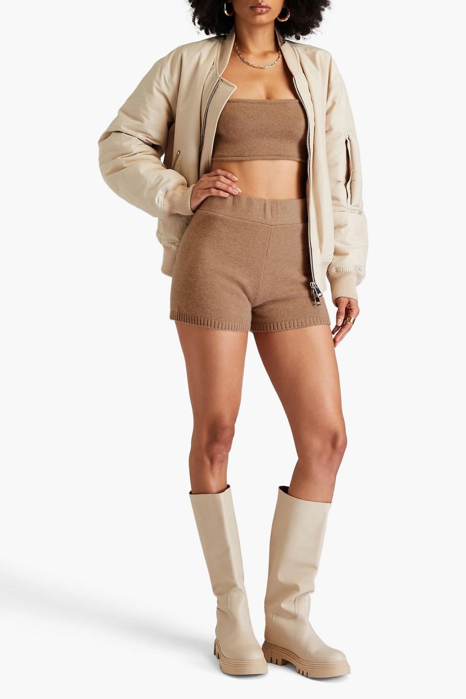 Lisa Yang Selah Strapless Cashmere Bra Top In Light Brown