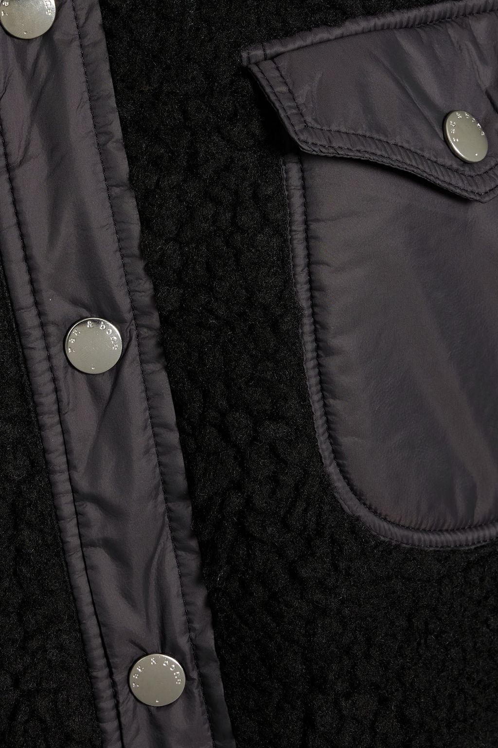 RAG & BONE Elliot shell-trimmed fleece jacket