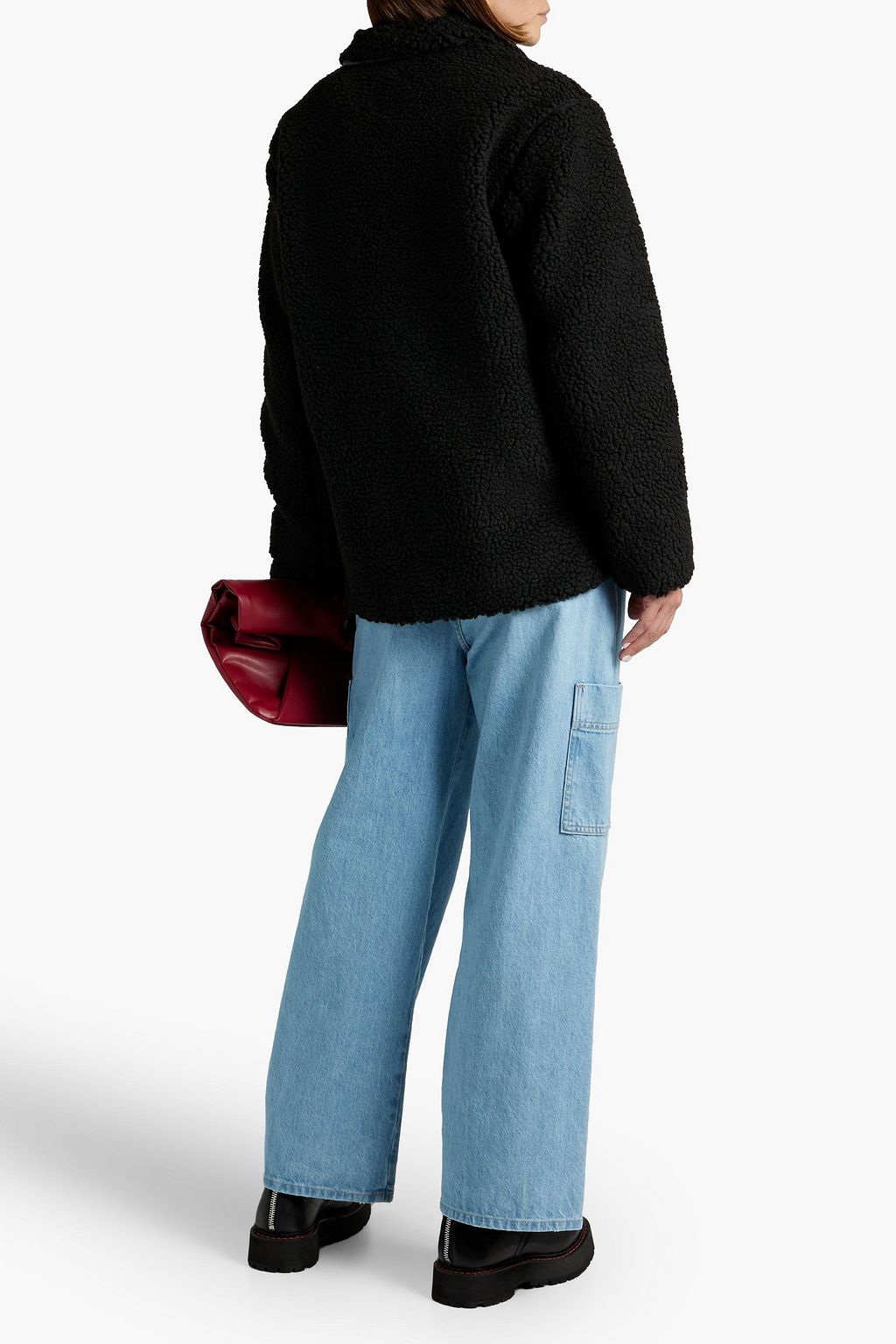 RAG & BONE Elliot shell-trimmed fleece jacket