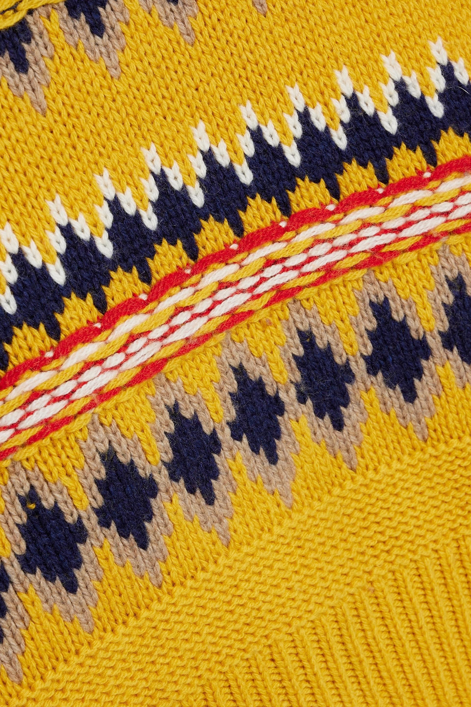 Rag & Bone Willow Fair Isle Wool Turtleneck Sweater In Yellow