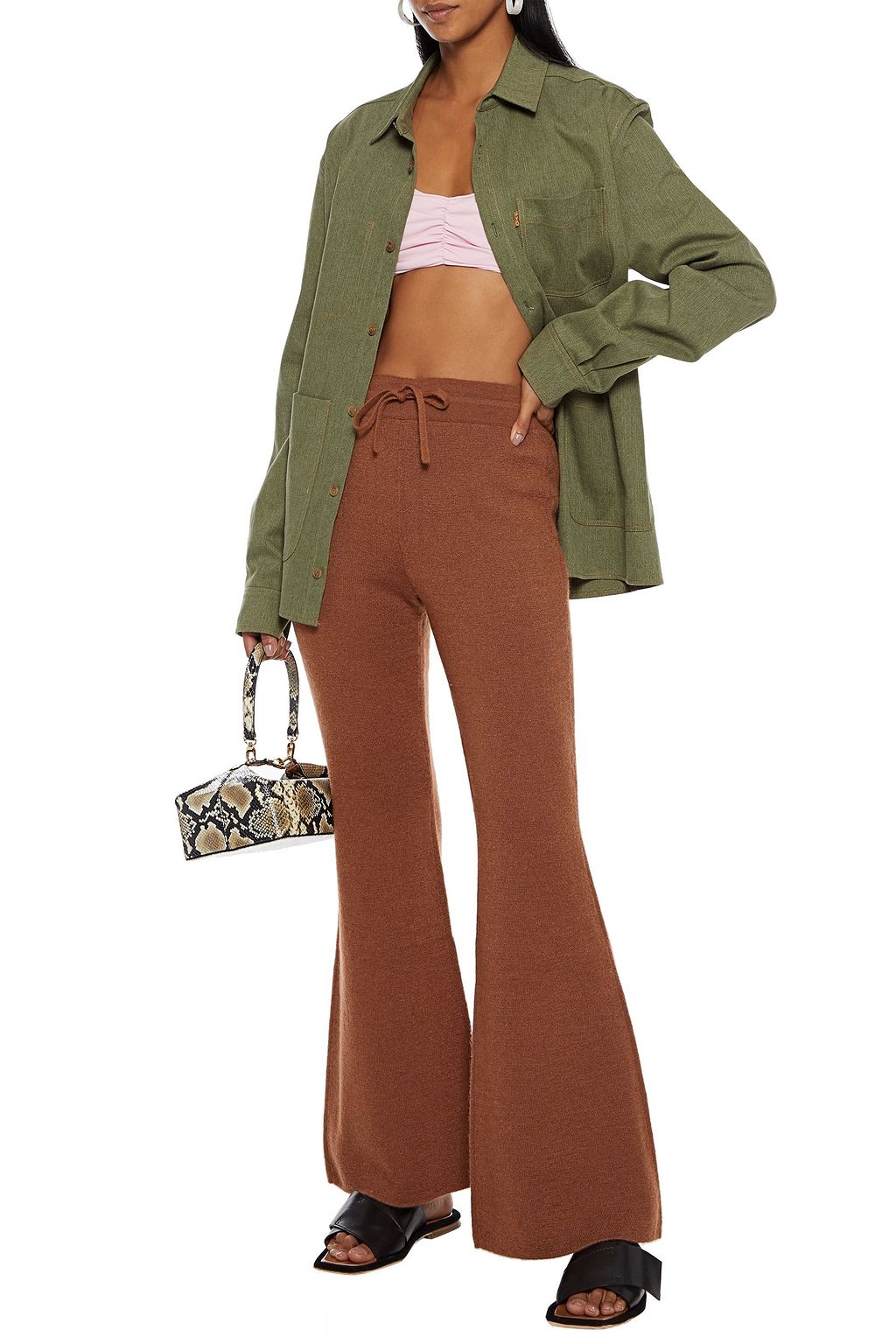 REJINA PYO Cecilia mohair-blend flared pants