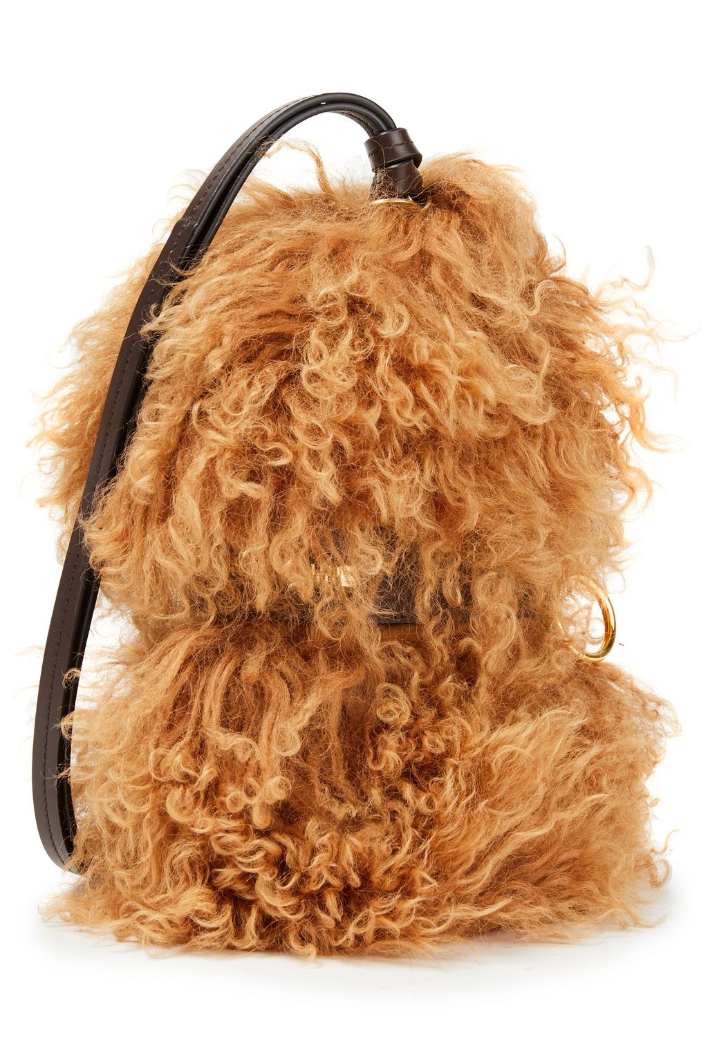 SEE BY CHLOÉ Shearling and textured-leather shoulder bag