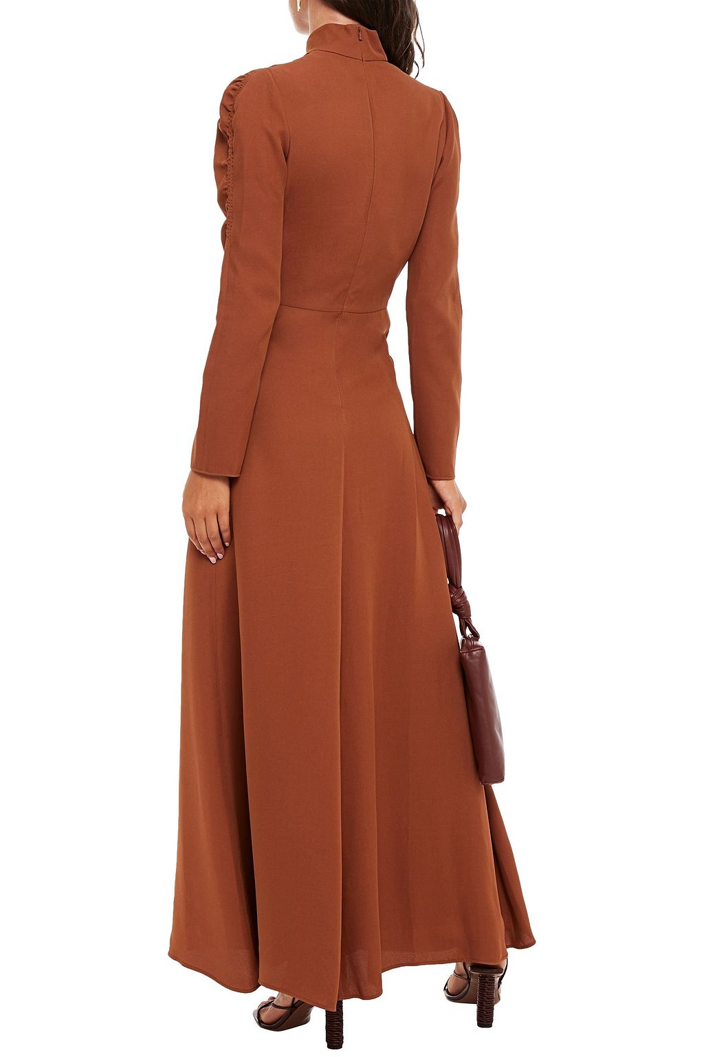 CHLOÉ Cutout silk-blend crepe maxi dress
