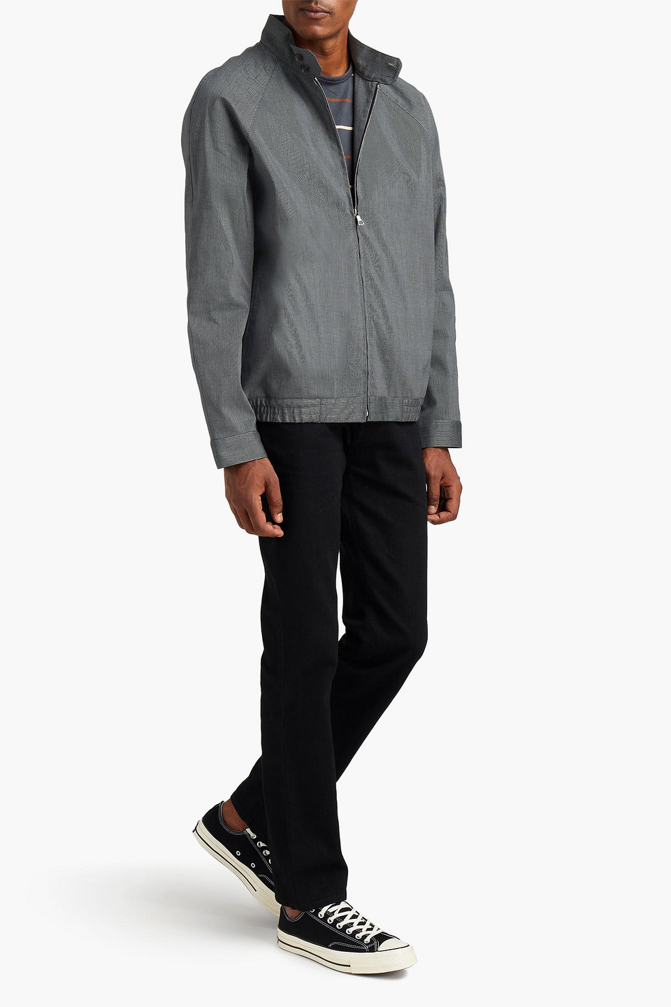 Apc A.p.c. Man Dustan Cotton-jacquard Jacket In Grey