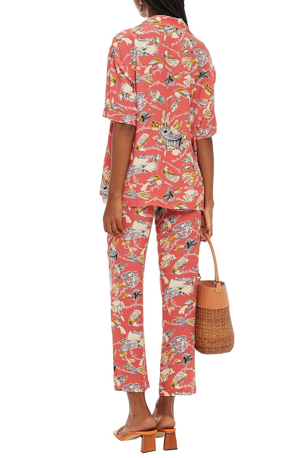 ANTIK BATIK Hilo printed crepe straight-leg pants