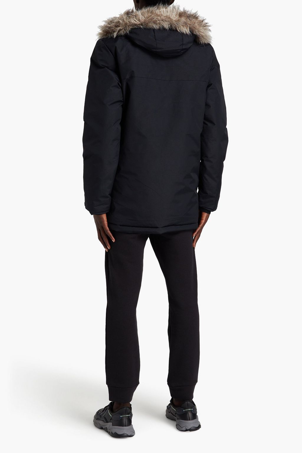 ADIDAS Xploric faux shearling-trimmed shell hooded parka