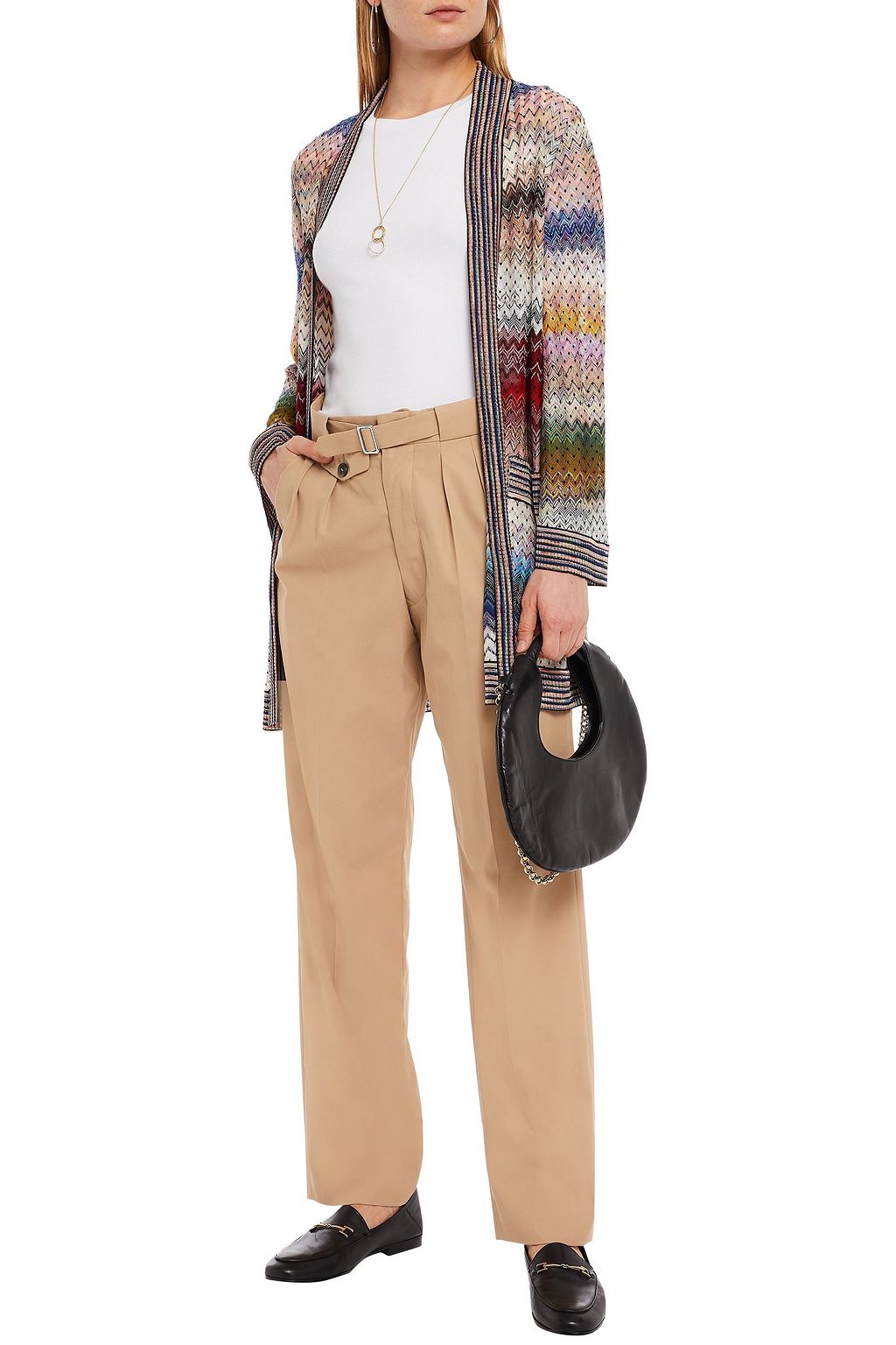 MISSONI Embroidered crochet-knit cardigan