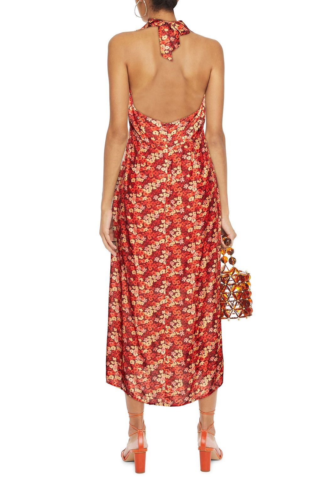 VIX PAULA HERMANNY Floral-print woven halterneck midi dress