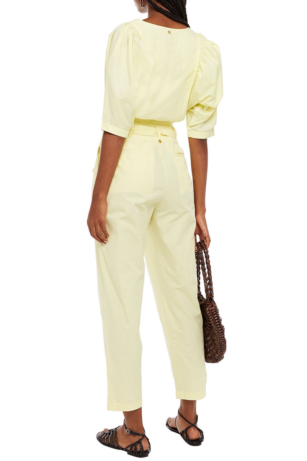 ANTIK BATIK Kala cropped cotton-poplin tapered pants