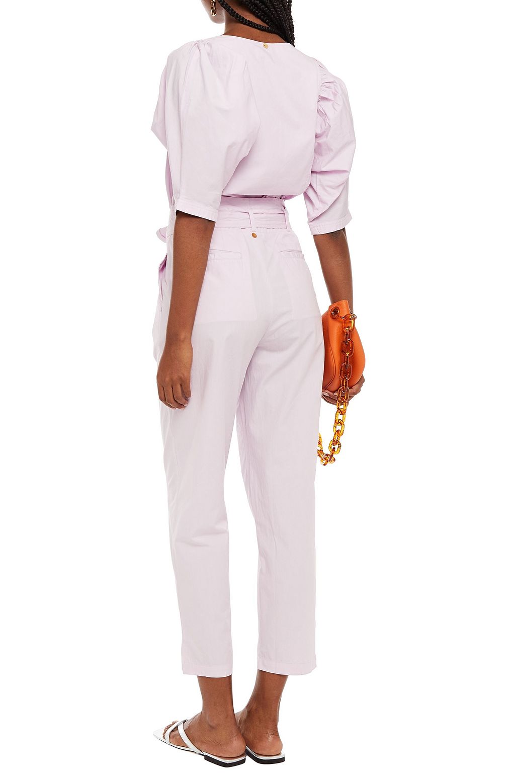ANTIK BATIK Kala cropped cotton-poplin tapered pants