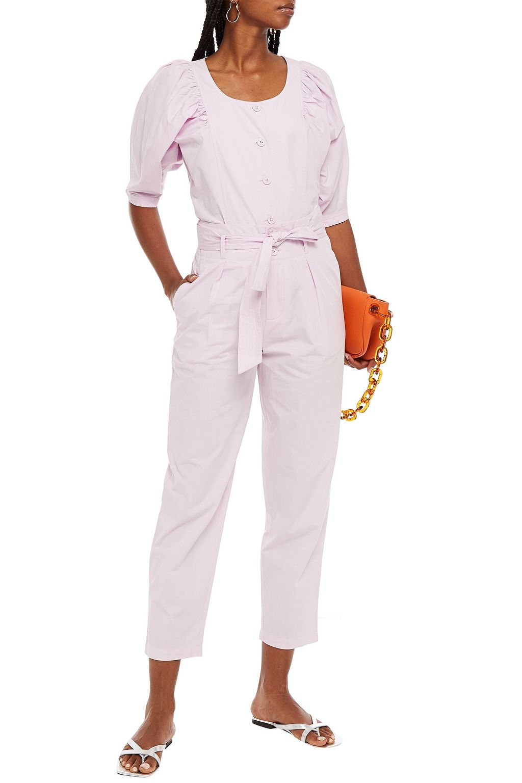 ANTIK BATIK Kala cropped cotton-poplin tapered pants