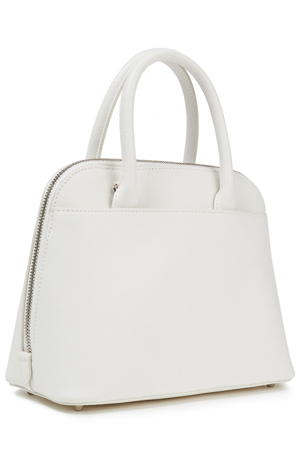FURLA Floral-print textured-leather tote