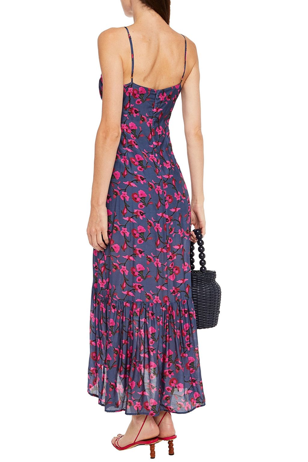 VIX PAULA HERMANNY Fiore Bia knotted floral-print voile midi dress