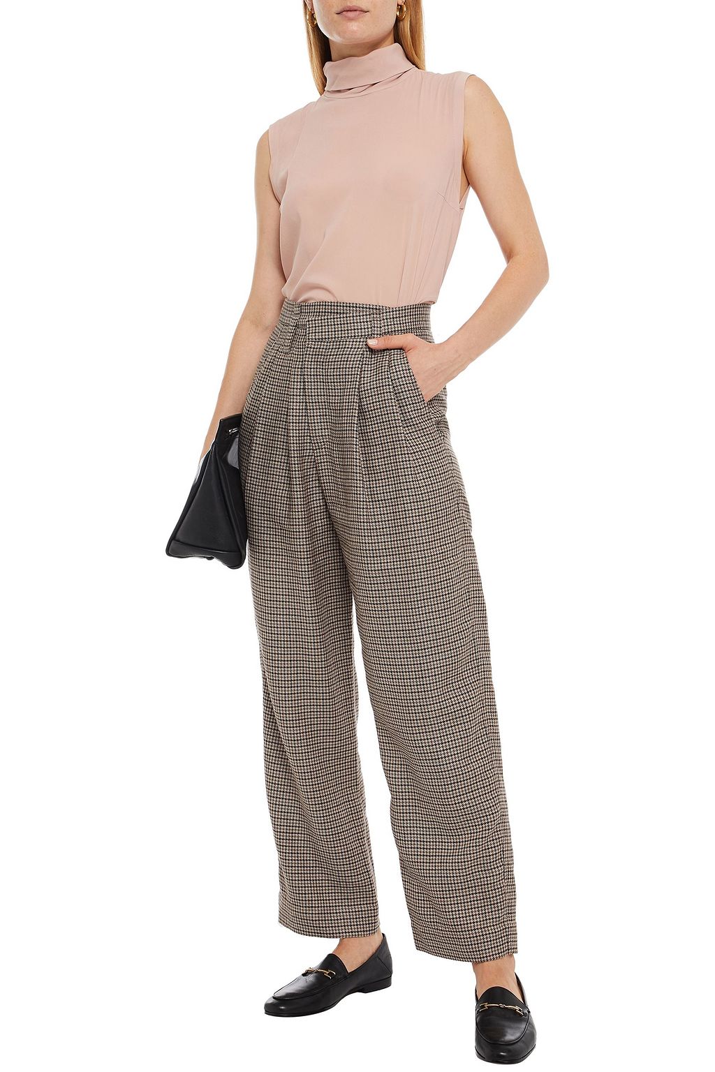 BRUNELLO CUCINELLI Silk-blend crepe de chine turtleneck top