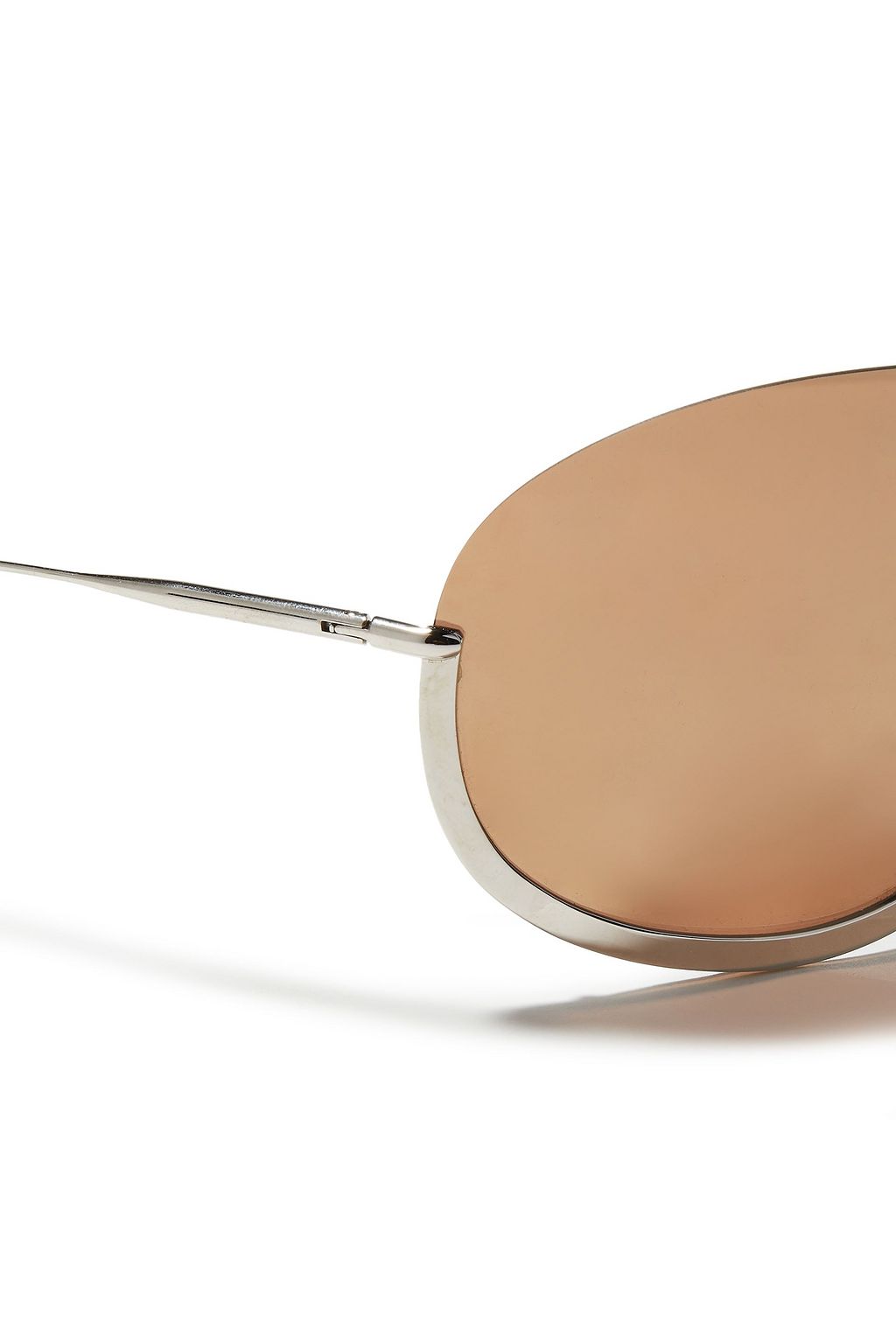 ACNE STUDIOS Shield goldfarbene Sonnenbrille mit D-Rahmen
